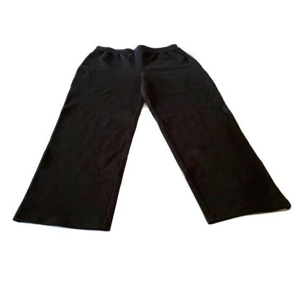Soft Surroundings Small Petite Black Ponte Knit Pullon Pants Elastic Waistband - Picture 1 of 8